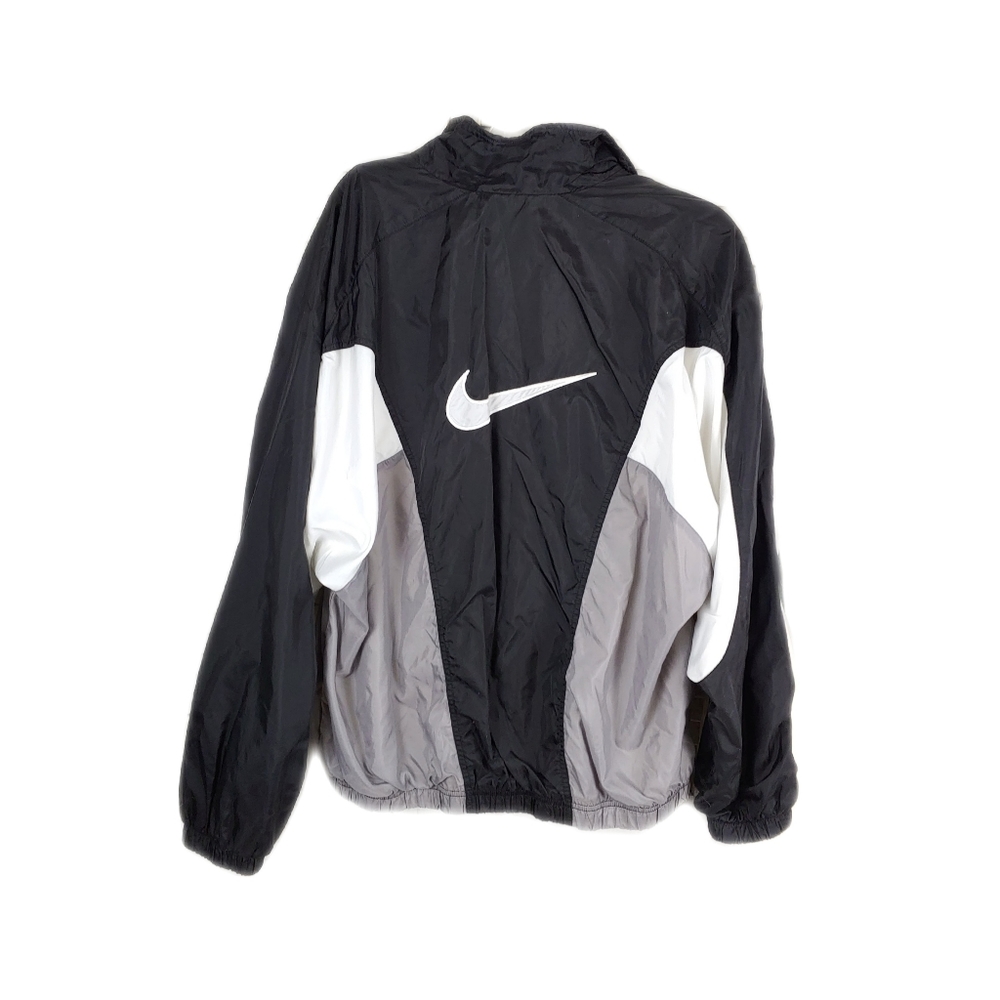 +SOLD+Vtg Nike Black Gray White Colorblock Full Zip Lined Jacket - Picture 6 of 6